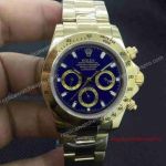 All Gold Copy Rolex Daytona Mens Watch for sale Blue Face